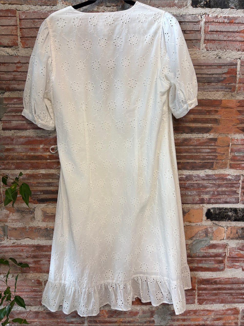 Addition Elle White Eyelet Wrap Midi Dress - Picture 5 of 7